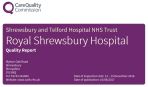 2017 CQC Royal Shrewsbury Hospital Quality Report